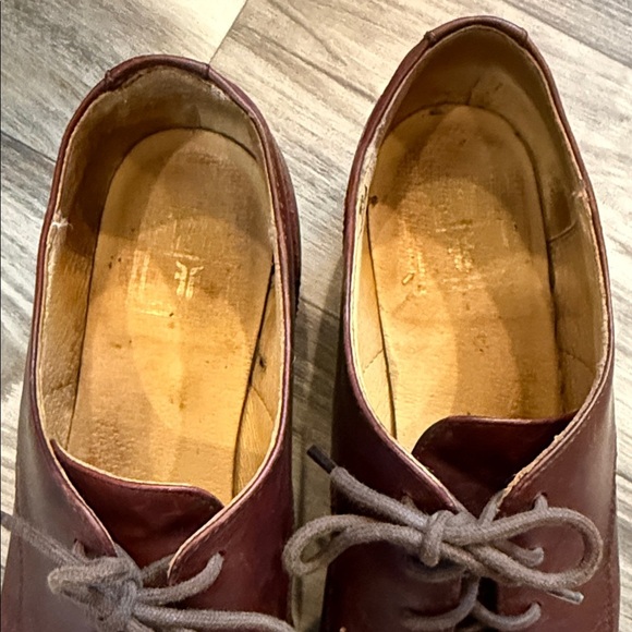 Frye Men's Burgundy Leather Oxfords size 9 - Picture 3 of 9